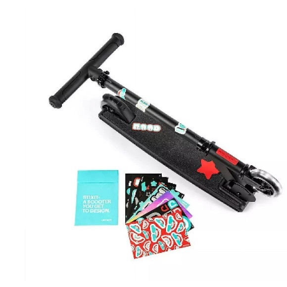 Stixit Kick Scooter with LED Wheels and Stickers, Adjustable Height Jetson New - Picture 2 of 2